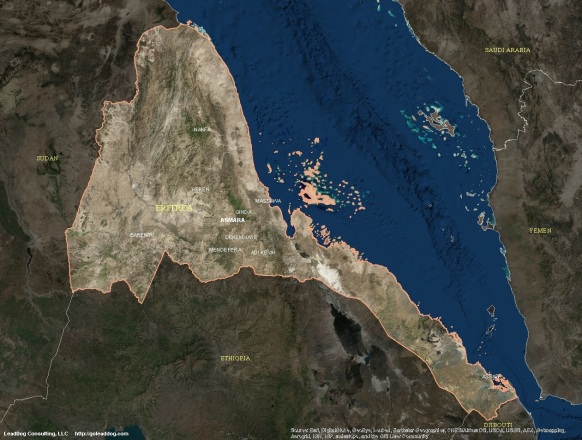Asmara, Eritrea Satellite Map