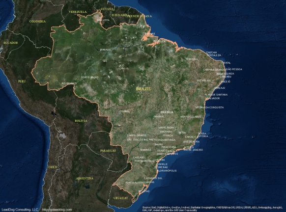 Brasilia, Brazil Satellite Map