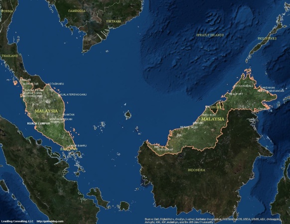 Kuala Lumpur, Malaysia Satellite Map