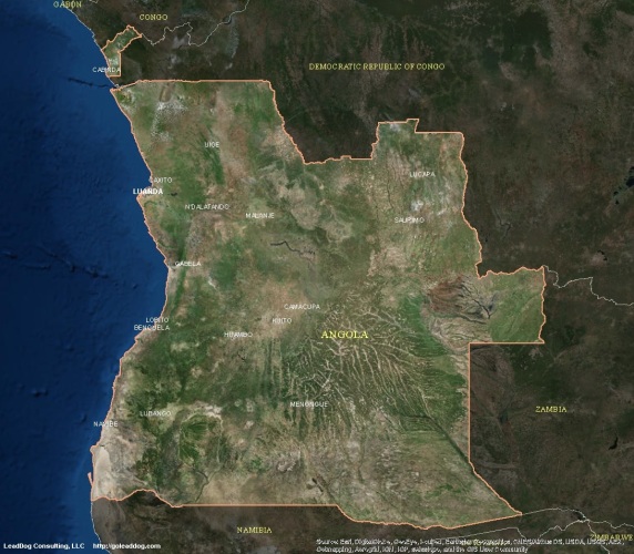 Luanda, Angola Satellite Map