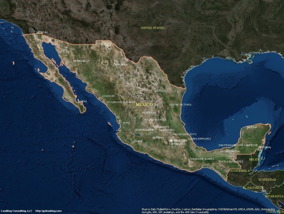 Mexico City, Mexico Satellite Map