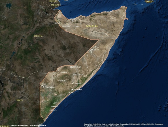 Mogadishu, Somalia Satellite Map
