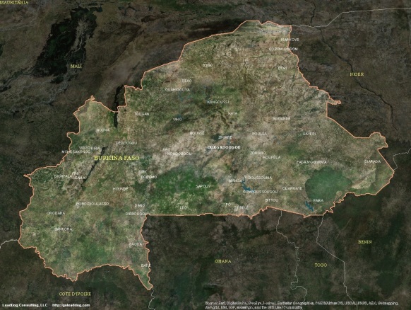 Ouagadougou, Burkina Faso Satellite Map