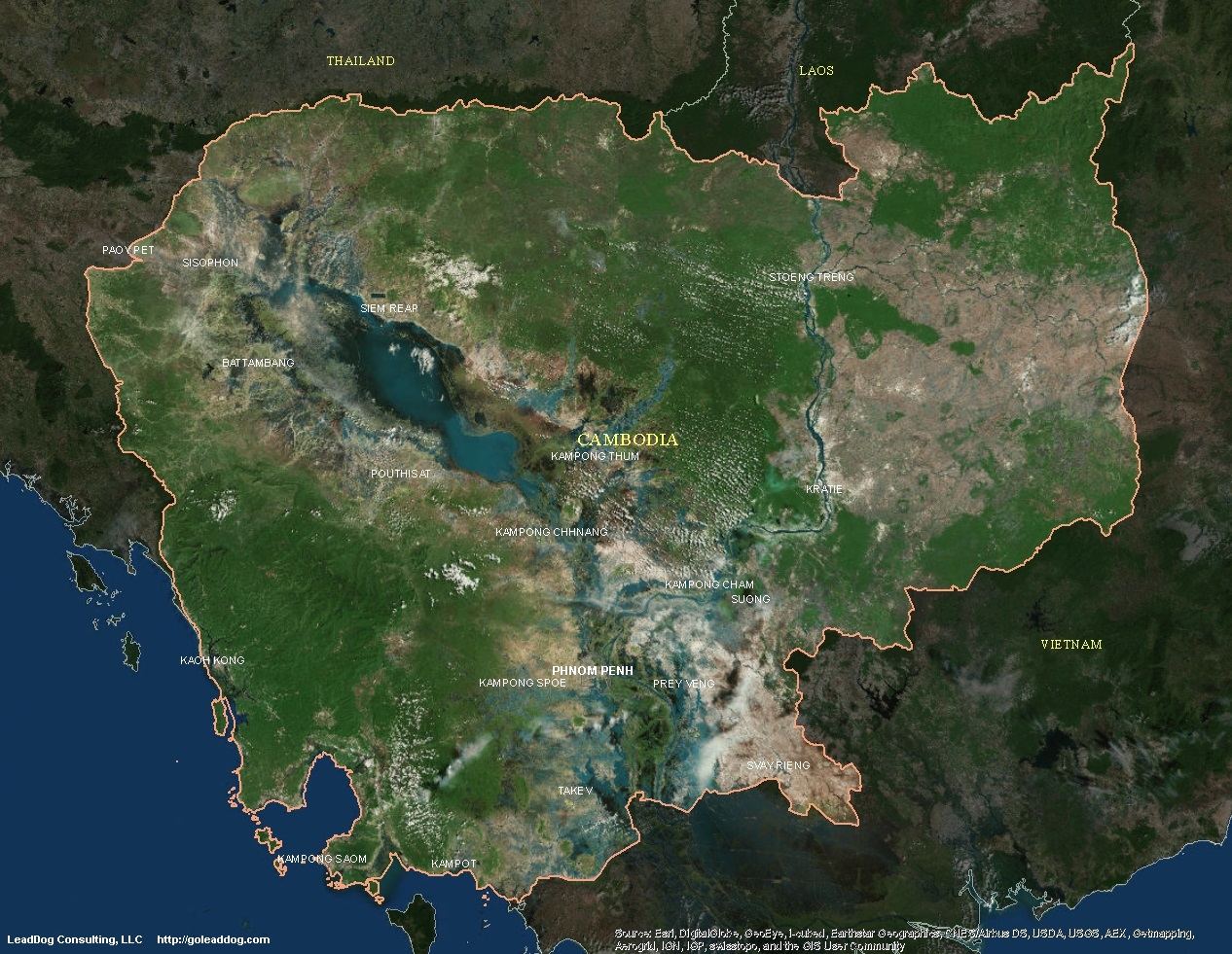 Phnom Penh Satellite Map Cambodia Satellite Maps | Leaddog Consulting