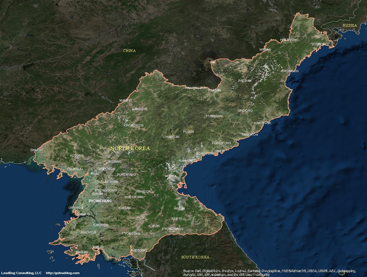 What Does The Satellite Map Show About North Korea