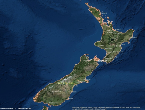 Wellington, New Zealand Satellite Map