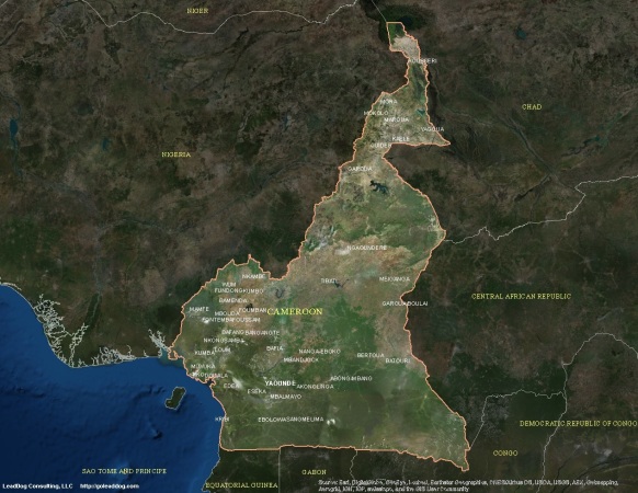 Yaounde, Cameroon Satellite Map